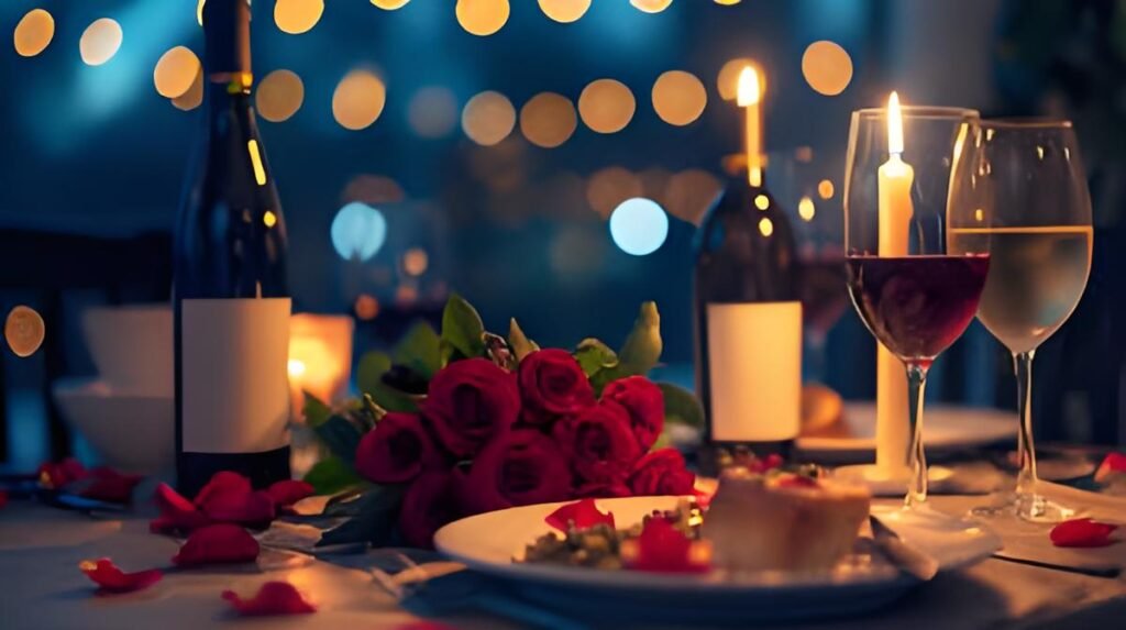 A candlelit dinner setup symbolizing Sean Hannity and Ainsley Earhardt’s private moments.