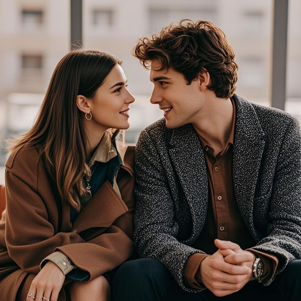 Couple engaging in meaningful conversation, showcasing modern dating dynamics.