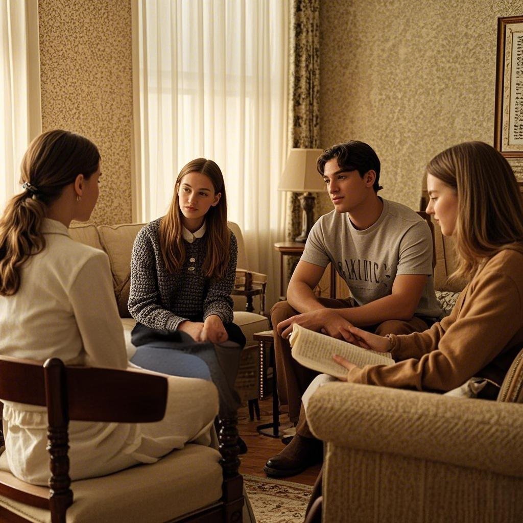 Parents and teens discussing the dynamics of dating a homeschooler.