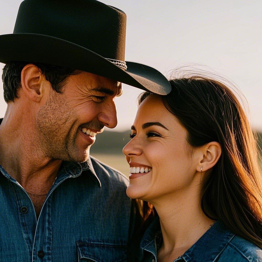 A couple sharing a laugh while coming up with sweet nicknames.
