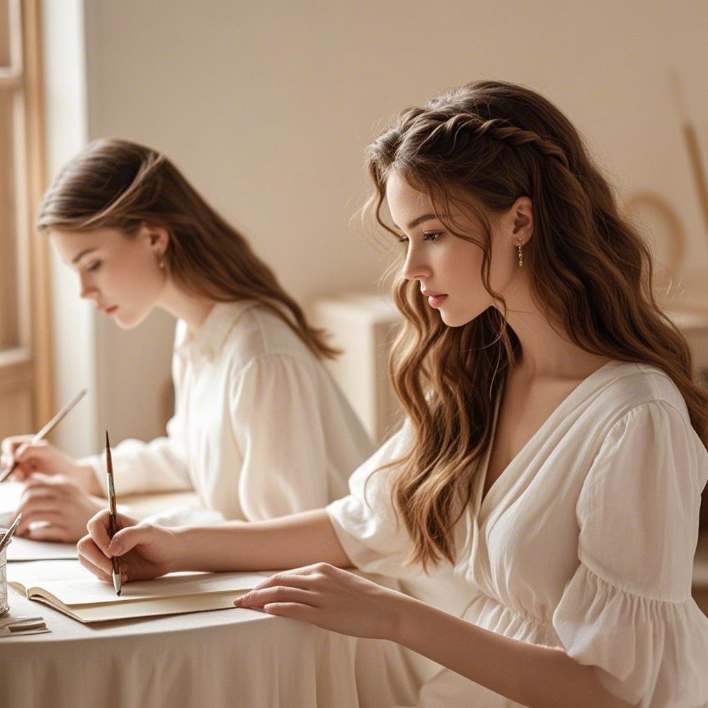 Women exploring creative hobbies like painting and writing