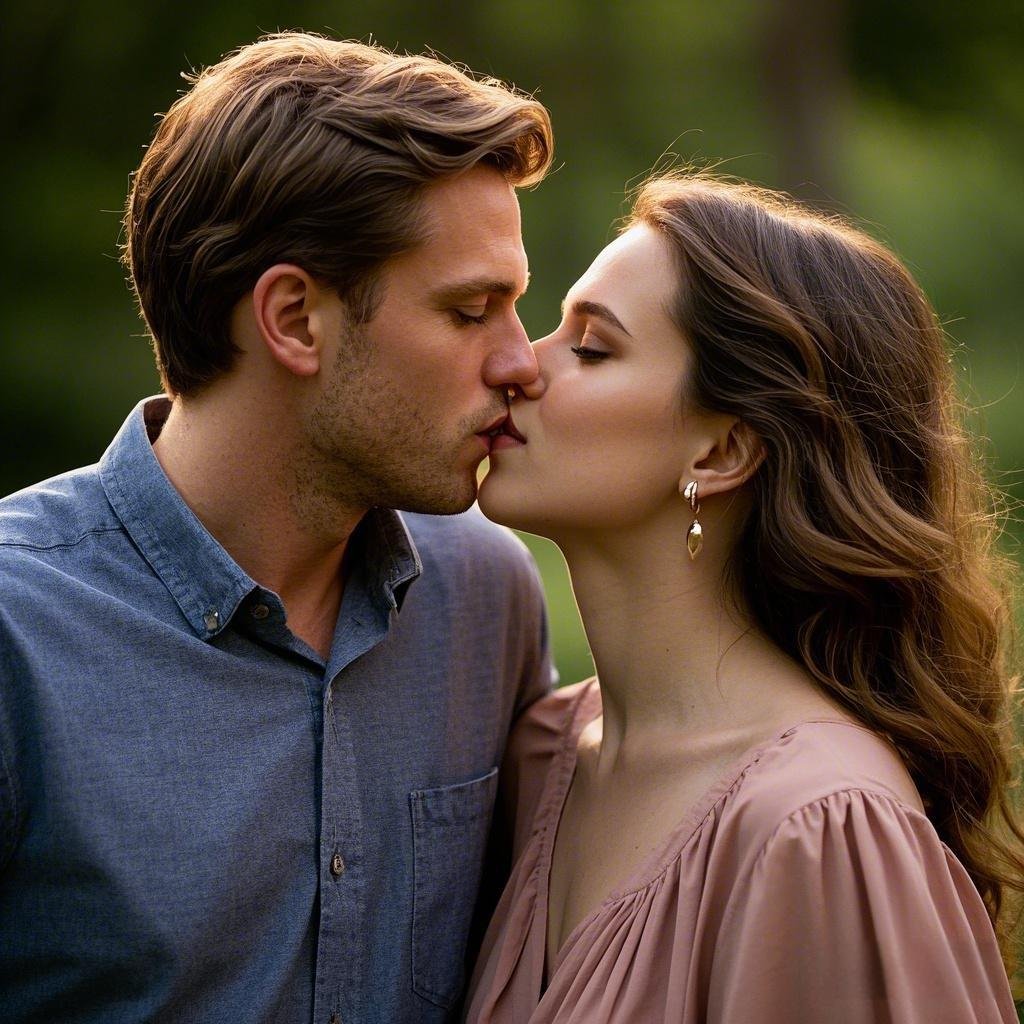 Two people leaning in for a kiss, highlighting tips and techniques on how to kiss perfectly.