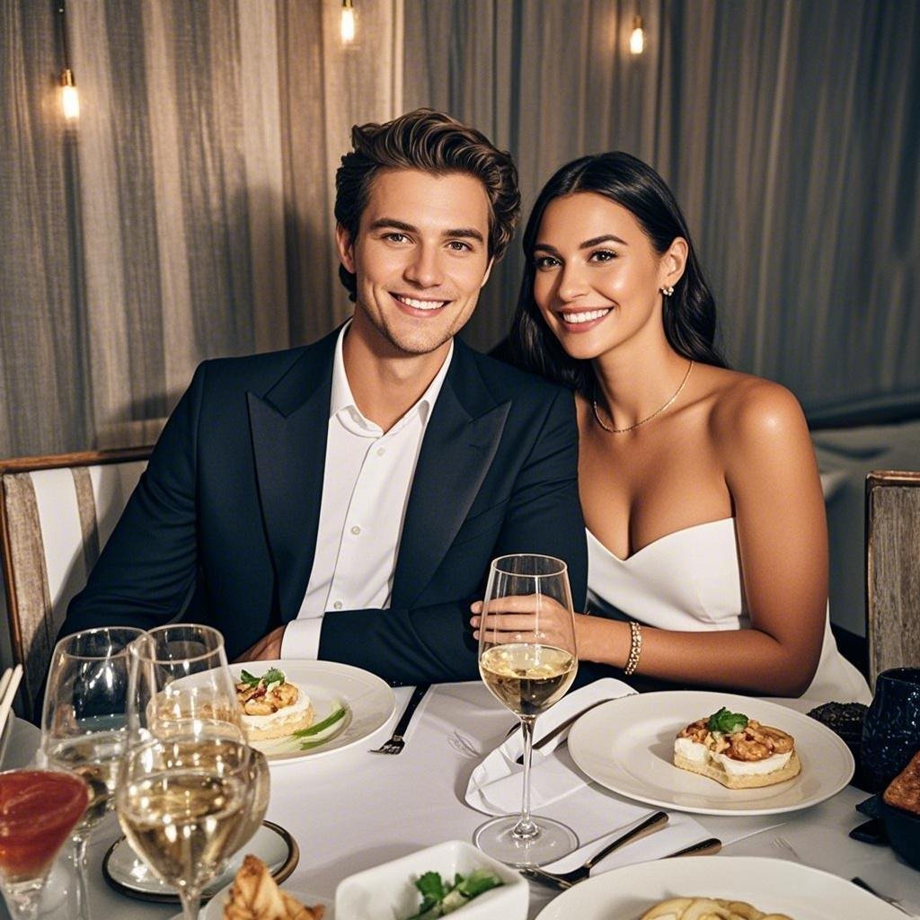 couple enjoying quality time at dinner table