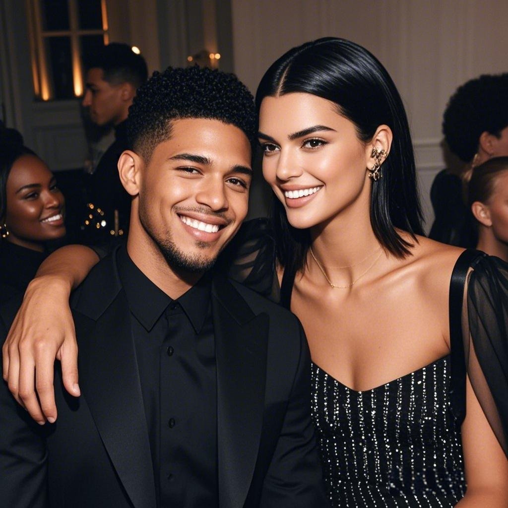 Kendall Jenner and Devin Booker smiling together at an event