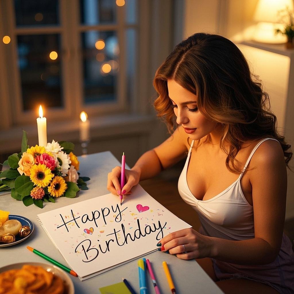 A handwritten birthday card with personalized birthday wishes for your boyfriend.