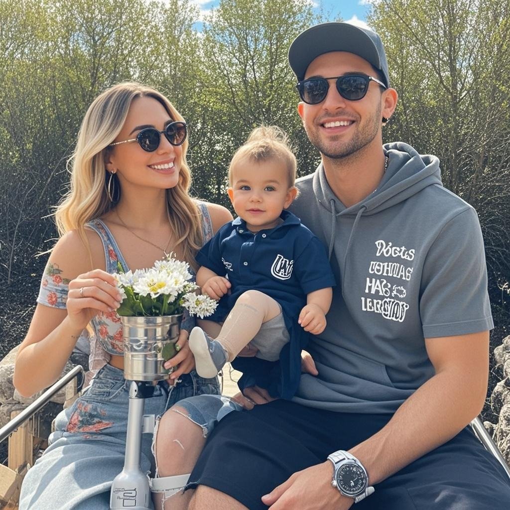 Riley Reid’s Love Life:Riley Reid with her husband, Pasha Petkuns, enjoying a family outing.