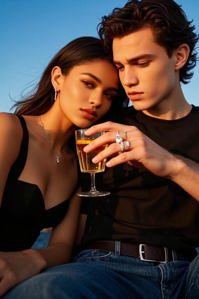 Zendaya showing a diamond ring, sparking engagement rumors with Tom Holland