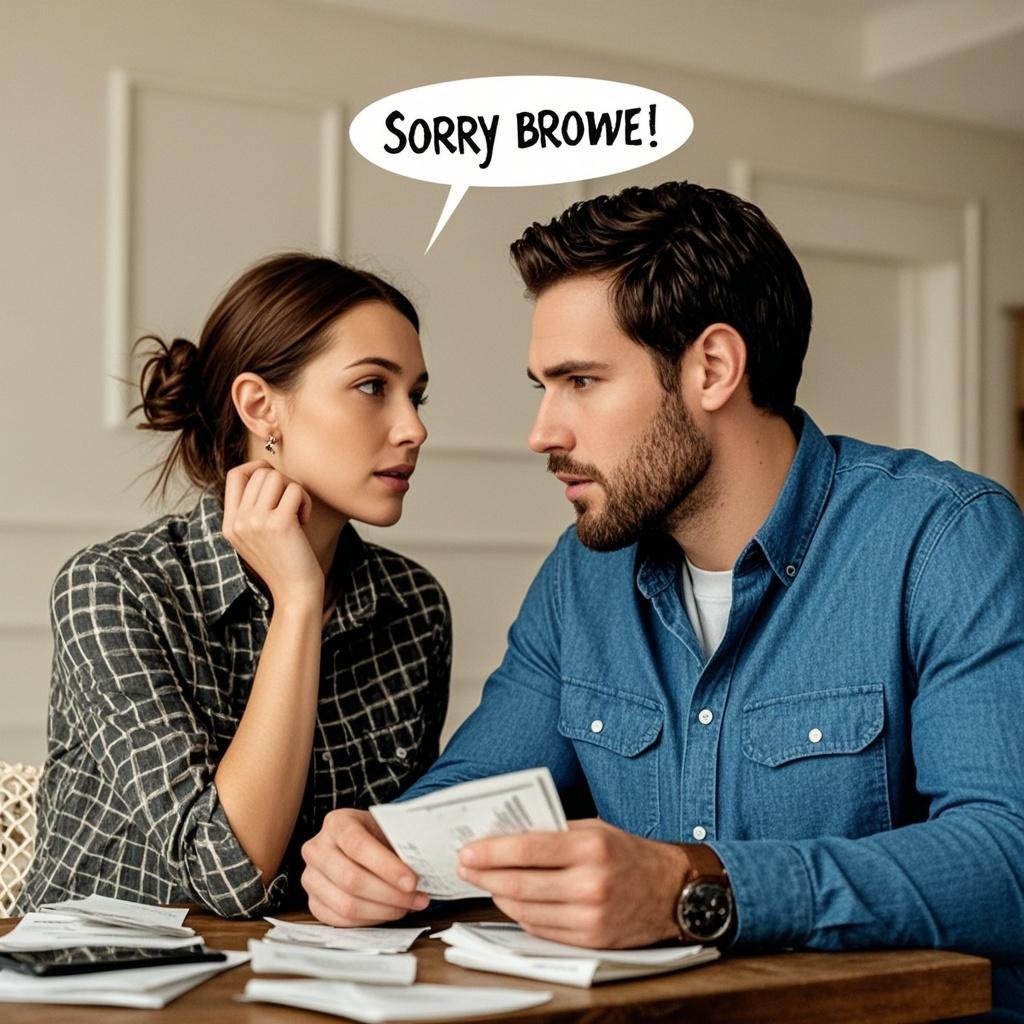Couple discussing finances together – Sorry But He’s Really Broke