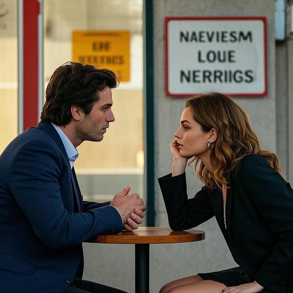 Signs of nervousness in romantic interactions, including body language and eye contact.