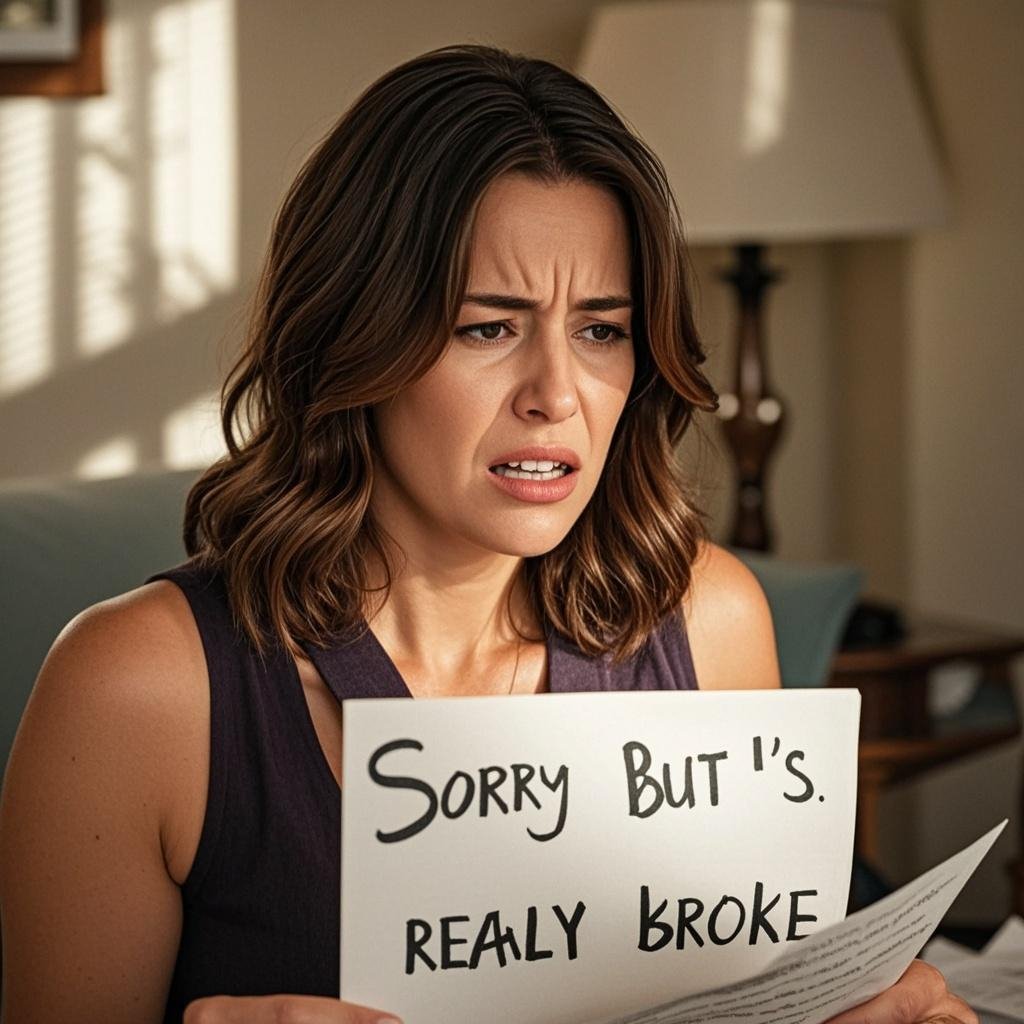 Woman looking frustrated over financial problems – Sorry But He’s Really Broke